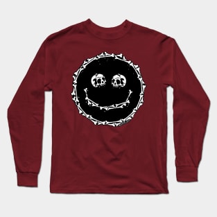 Smile now, die later (black filled) Long Sleeve T-Shirt